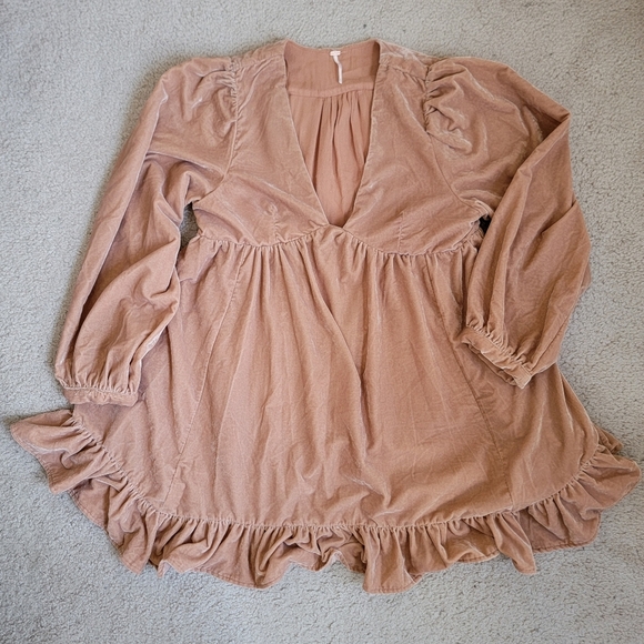 Free People Mini Dress in Light Brown - Picture 6 of 8